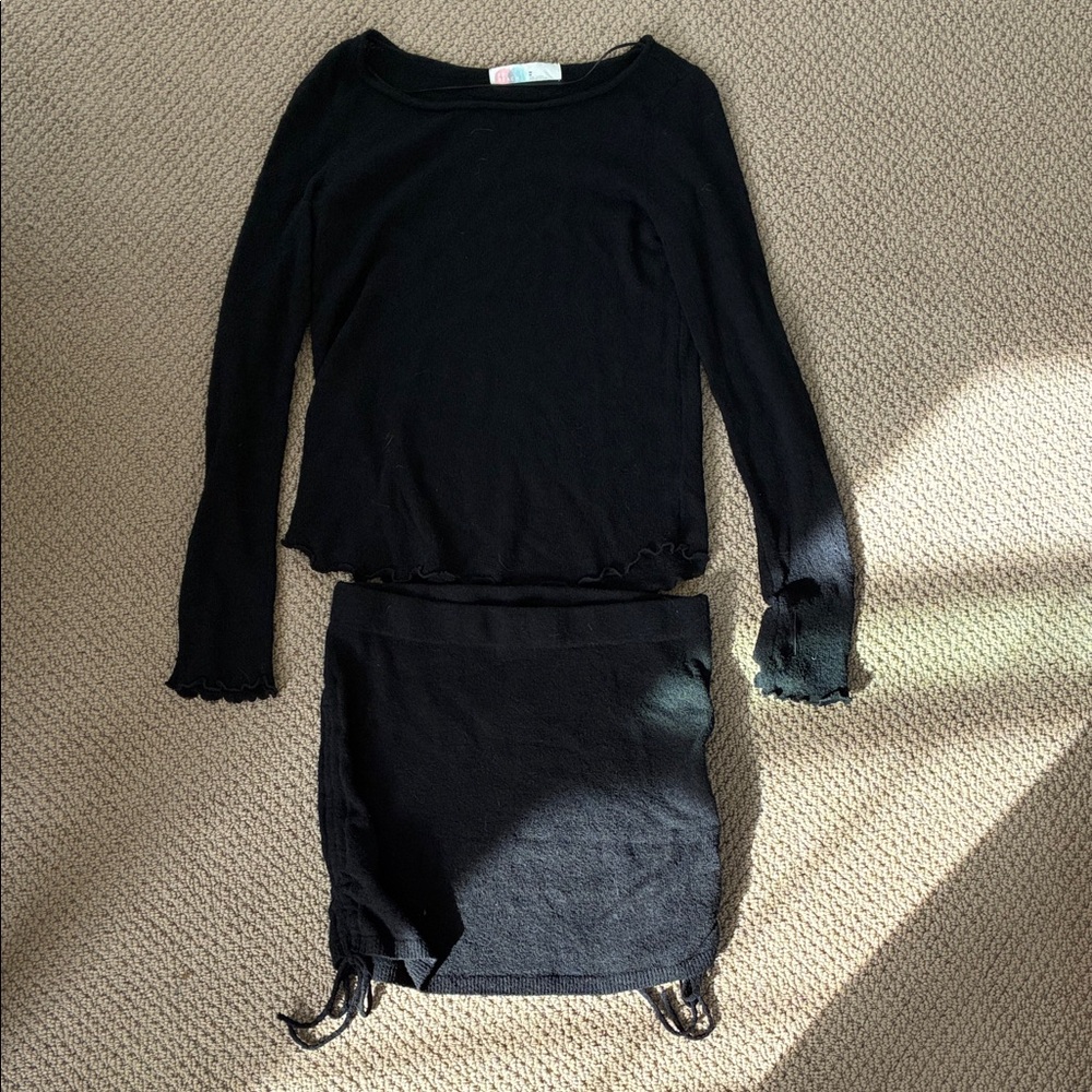 Free People Black Two-Piece Set